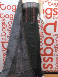 *togss presents**Strip SLUB polo* beautiful neck  embroidery work 