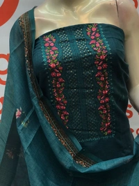 *togss presents**Strip SLUB polo* beautiful neck  embroidery work 