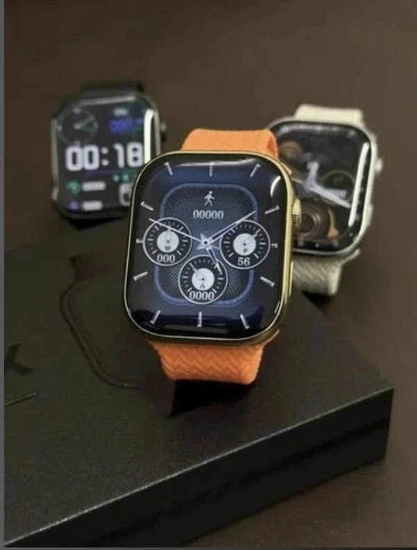WS-S9 MAX 60Hz Display Premium Smartwatch With Dual Strap | Game, Stopwatch, Alarm Clock Support - Black