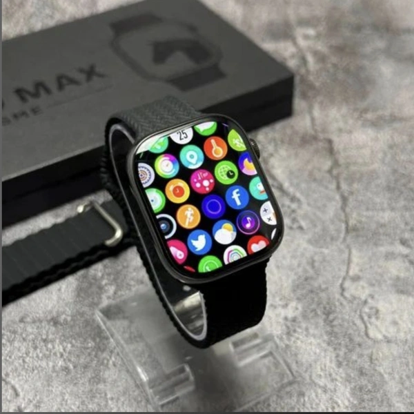 WS-S9 MAX 60Hz Display Premium Smartwatch With Dual Strap | Game, Stopwatch, Alarm Clock Support - Black