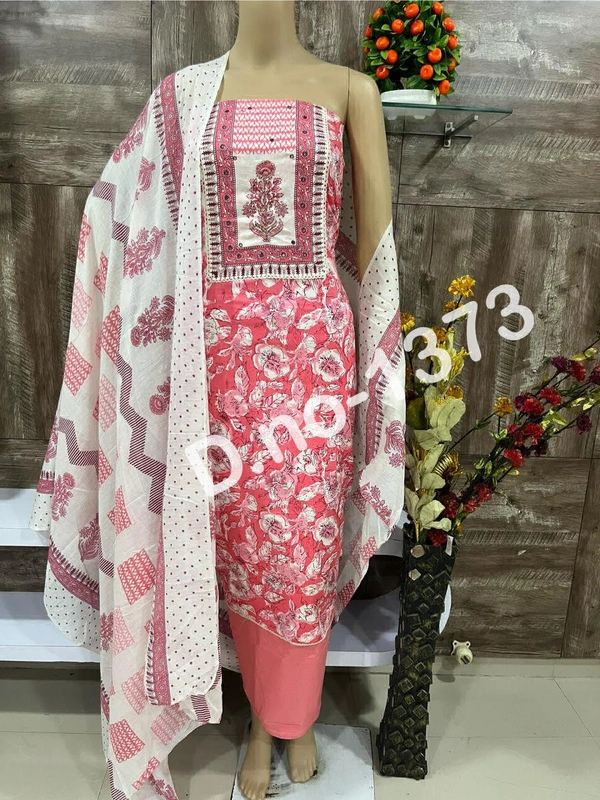 Pure Cotton Unstitched Suit With Beautiful Prints 