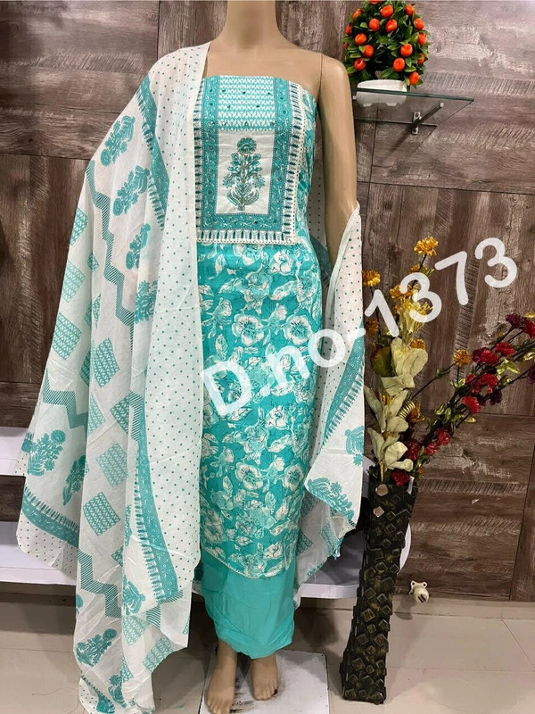 Pure Cotton Unstitched Suit With Beautiful Prints 
