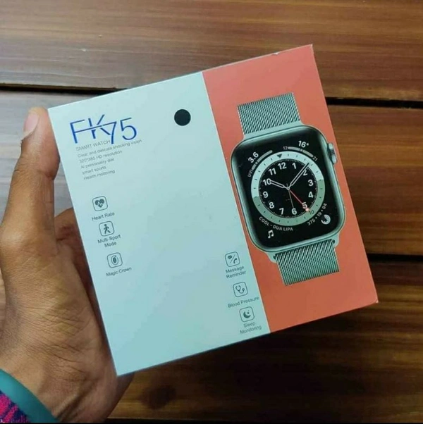 FK 75 SMART WATCH FULL DISPLAY CROWN WORKING CUSTOMISED WALLPAPER CHANGE ALL INDIA DELIVERY COD AVAILABLE - #000000