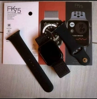 FK 75 SMART WATCH FULL DISPLAY CROWN WORKING CUSTOMISED WALLPAPER CHANGE ALL INDIA DELIVERY COD AVAILABLE - #000000