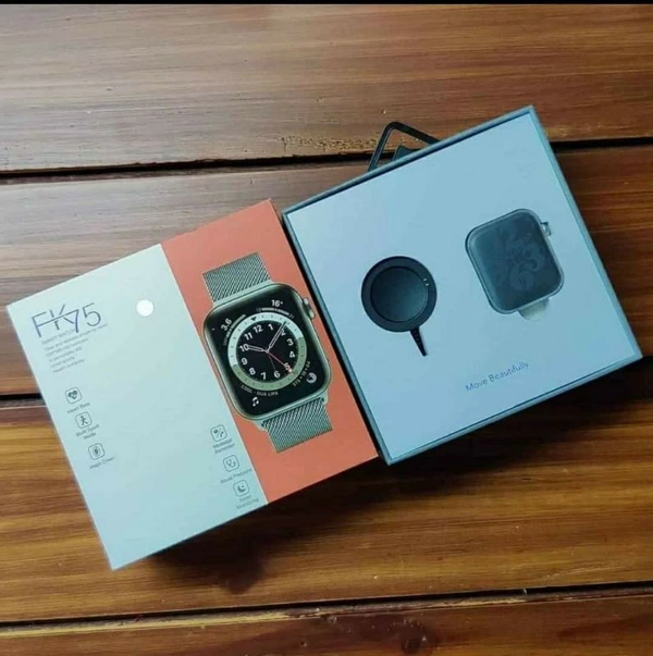 FK 75 SMART WATCH FULL DISPLAY CROWN WORKING CUSTOMISED WALLPAPER CHANGE ALL INDIA DELIVERY COD AVAILABLE - #000000
