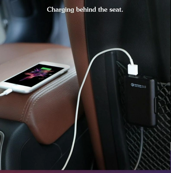 Front and Back Seat Car Charger 4 Usb Port Solid Metal head Qualcomm SuperFast 3.0 Amp COD AVAILABLE