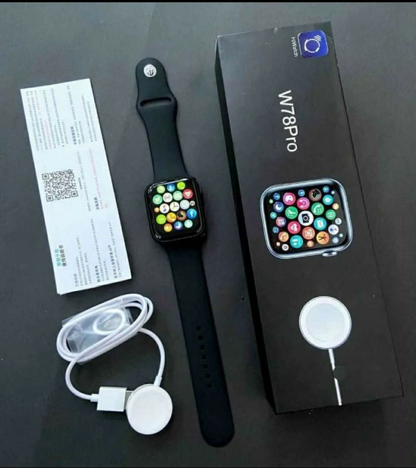 W78 PRO FULL DISPLAY PURE MAGNETIC CHARGER CROWN WORKING CUSTOMISED WALLPAPER CHANGE
