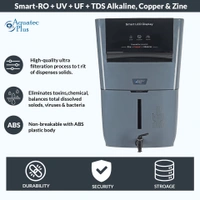 Smart - 12 L RO+UV+UF+TDS Control + Alkaline + Copper + Zinc Water Purifier (Grey) Works up to 3500 TDS