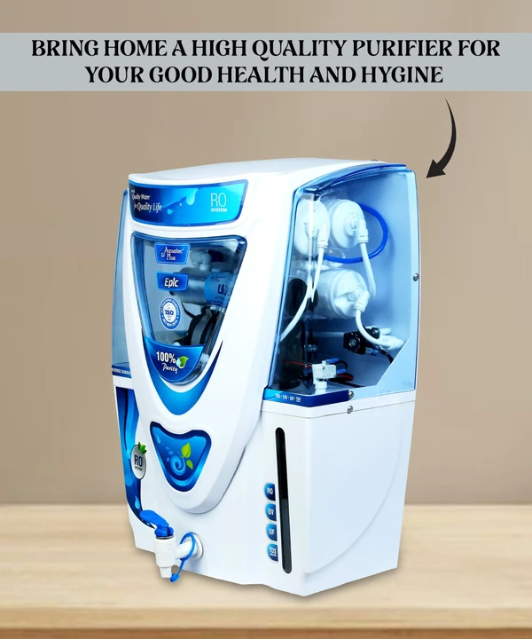 Epic 15 L RO+UV+UF+TDS Water Purifier for Home (White)