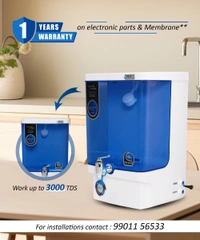 Pride Alkaline 10L RO+UV+UF+TDS Water Purifier for Home (White,Blue)
