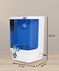 Pride Alkaline 10L RO+UV+UF+TDS Water Purifier for Home (White,Blue)