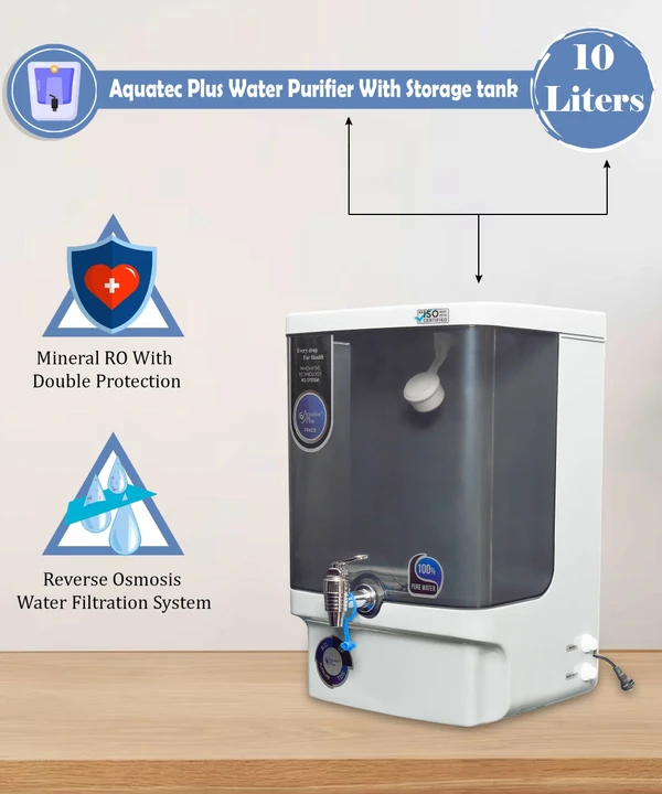 Pride Alkaline 10L RO+UV+UF+TDS Water Purifier for Home (Grey, Black)