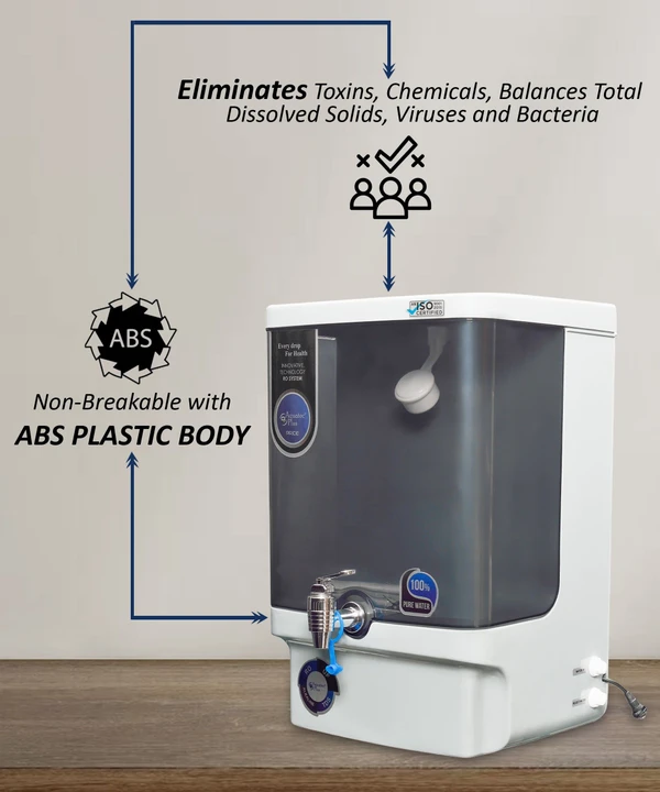 Pride Alkaline 10L RO+UV+UF+TDS Water Purifier for Home (Grey, Black)