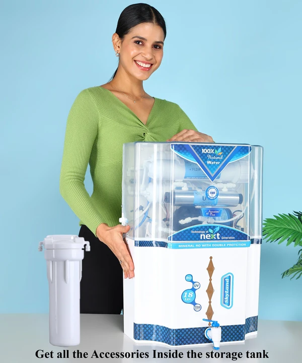 SkyLand 18L RO+UV+UF+TDS Water Purifier for Home (White)