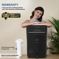 Smart - 12 L RO+UV+UF+TDS Control + Alkaline + Copper + Zinc Water Purifier (Black) Works up to 3500 TDS