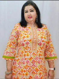 Off White With Vibrant Colours  - 3XL