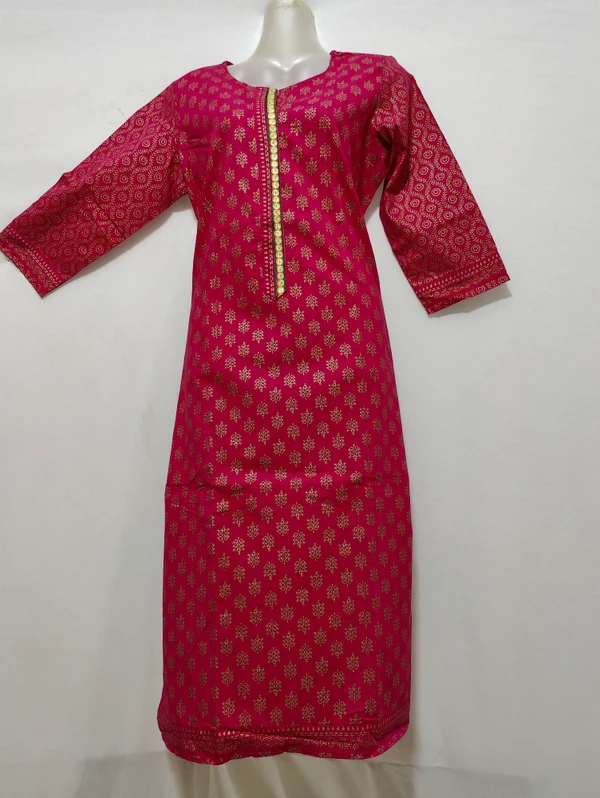 Rani Gold Print Kurta - M