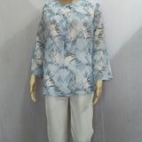 Scribble Prints Indo Western Top Synthetic 3 Colors Blue, Pink, Orange - 3XL, Persian Blue