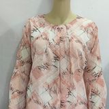 Scribble Prints Indo Western Top Synthetic 3 Colors Blue, Pink, Orange - 3XL, Hollywood Cerise