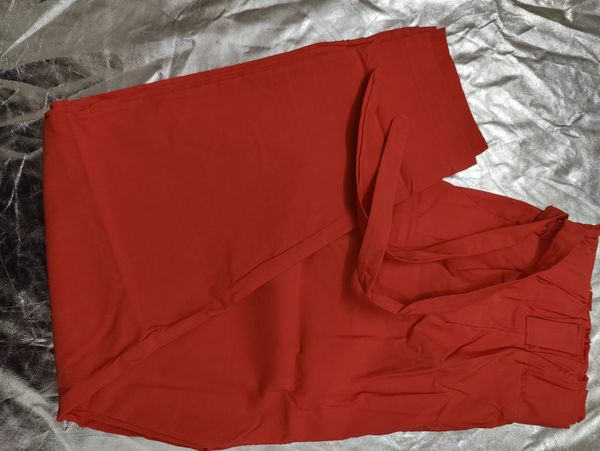 Stretch Cotton Straight Pants Size XXL - #dc6969