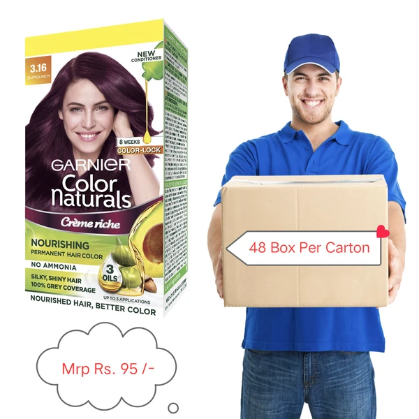 Garnier Color Naturals  - Mrp. 95, 48 Box Carton, Burgandy 3.16