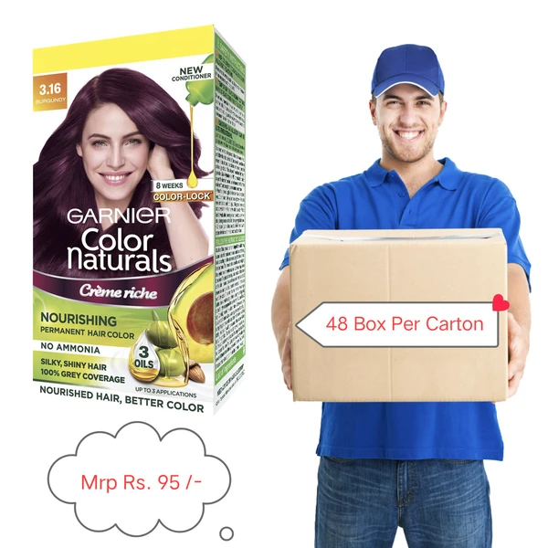 Garnier Color Naturals  - Mrp. 95, 48 Box Carton, Natural Black