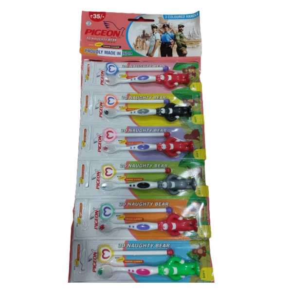 Pegeon Baby Brush With Taunge Cleaner - Mrp Rs.35, Pack Of 6