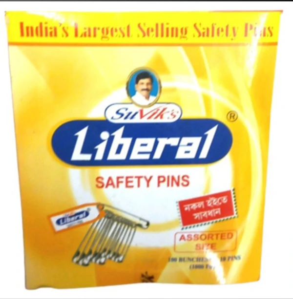 Liberal Safety Pins - Mrp Rs 10, 100 Pins