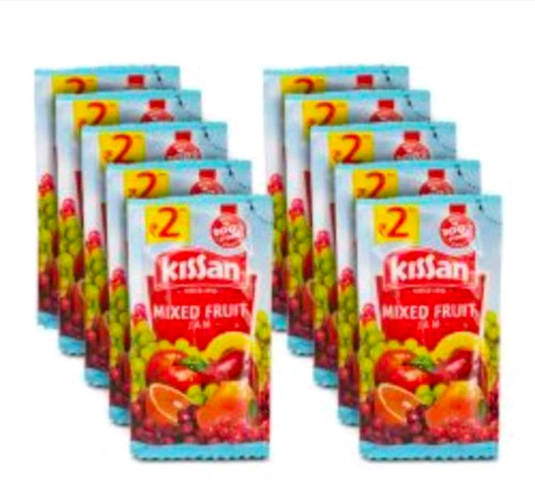 Kissan Jam Mix Fruit - MRP Rs 2, 120 Pcs