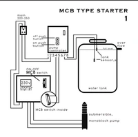 Vahra Technology Semi Automatic Water Level Controller for Direct Switch Mcb Type Starter, vt20-MS