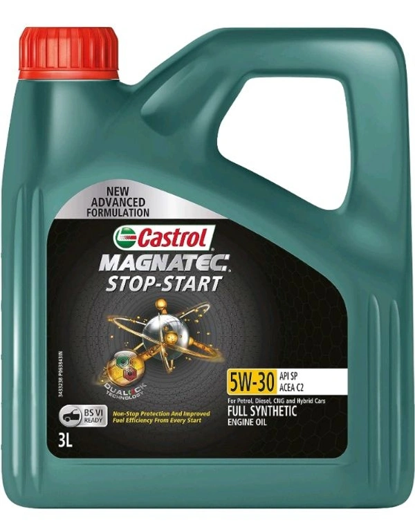Castrol MAGNATEC STOP-START 5W-30 Full Synthetic Engine Oil for Petrol, Diesel and CNG Cars 3L6%off