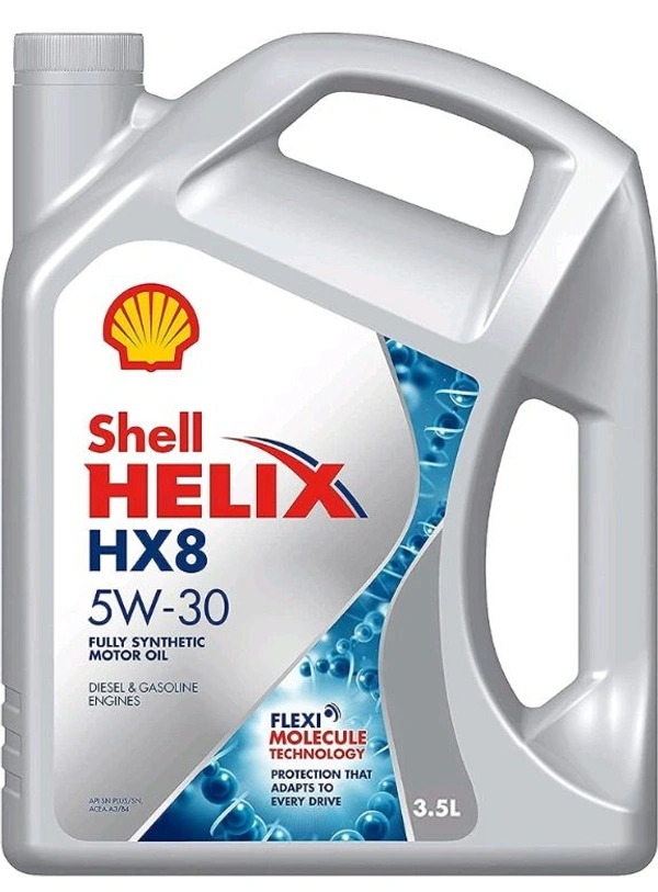 Shell Helix HX8 5W-30 API SN Plus Fully Synthetic Engine Oil for Petrol, Diesel & CNG Cars (3.5 L), medium