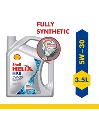 Shell Helix HX8 5W-30 API SN Plus Fully Synthetic Engine Oil for Petrol, Diesel & CNG Cars (3.5 L), medium