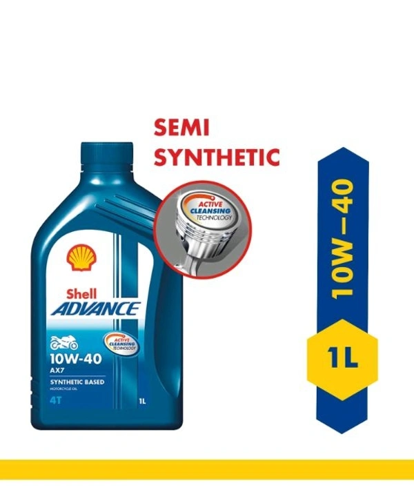 Shell Helix HX8 5W-30 API SN Plus Fully Synthetic Engine Oil for Petrol, Diesel & CNG Cars (3.5 L), medium & Advance AX7 4T 10W-40 API SM Synthetic Technology Motorbike Engine Oil (1L)