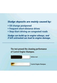 Castrol Engine Shampoo Pre Oil Change Treatment (Flushing Oil) for Petrol 300 ml, CNG and Diesel Cars (3418104)