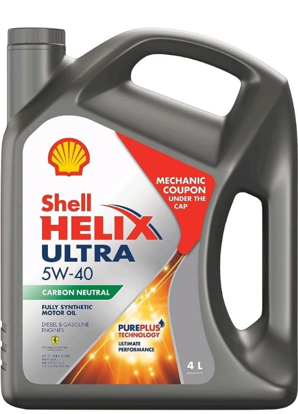 Shell Helix Ultra 5W-40 Fully Synthetic Motor Oil for Diesel and Gasoline Engines (4 L)