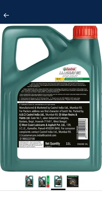 Castrol MAGNATEC STOP-START 5W-30 Full Synthetic Engine Oil for Petrol, Diesel and CNG Cars 3.5L