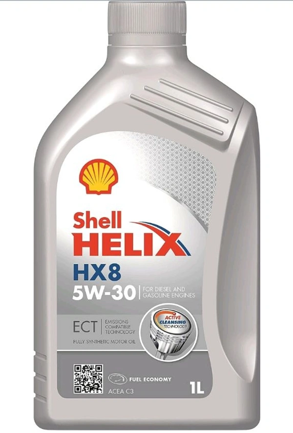 Shell Helix HX8 5W-30 API SN Plus Fully Synthetic Engine Oil for Petrol, Diesel & CNG Cars (1 L)