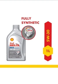 Shell Helix HX8 5W-30 API SN Plus Fully Synthetic Engine Oil for Petrol, Diesel & CNG Cars (1 L)