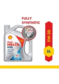 Shell Helix HX8 5W-30 API SN/CF, ACEA A3/B4 Fully Synthetic Engine Oil for Cars (5 L)
