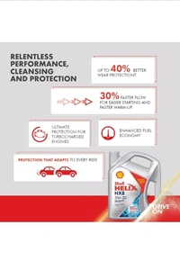 Shell Helix HX8 5W-30 API SN/CF, ACEA A3/B4 Fully Synthetic Engine Oil for Cars (5 L)