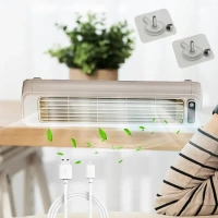 Cooling Ace Air Conditioner, Small Quiet Portable Air Conditioning Cooling Fan, 3 Speeds Rechargeable, Air Cooler for Room Patio Portable Air Conditioner (1 Pc / With 2 Pc Adhesive Hook)