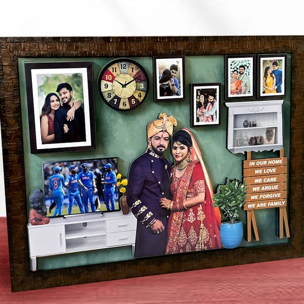 Customized Gift Best Friends Reel Photo Collage gift for Friends, BFF with Frame, Birthday Gift, Anniversary Gift Table (Multicolor, 1 Photo(s), 9"*6") - A3