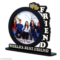 AJANTA ROYAL Classic Wooden Photo Frame for Friend (Black)Name: AJANTA ROYAL Classic Wooden Photo Frame for Friend (Black)Material: WoodenProduct Breadth: 21.5 cmProduct Height: 1.5 cmProduct Length: 23 cmNet Quantity (N): 1*Material of frame: wood; Material of face:Flexi Glass; Material of Backpanel: MDF * For 1-6"x6" inch Photo. * A best ever gift to cherish the lovely bond of Fr