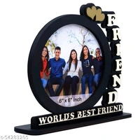 AJANTA ROYAL Classic Wooden Photo Frame for Friend (Black)Name: AJANTA ROYAL Classic Wooden Photo Frame for Friend (Black)Material: WoodenProduct Breadth: 21.5 cmProduct Height: 1.5 cmProduct Length: 23 cmNet Quantity (N): 1*Material of frame: wood; Material of face:Flexi Glass; Material of Backpanel: MDF * For 1-6"x6" inch Photo. * A best ever gift to cherish the lovely bond of Fr