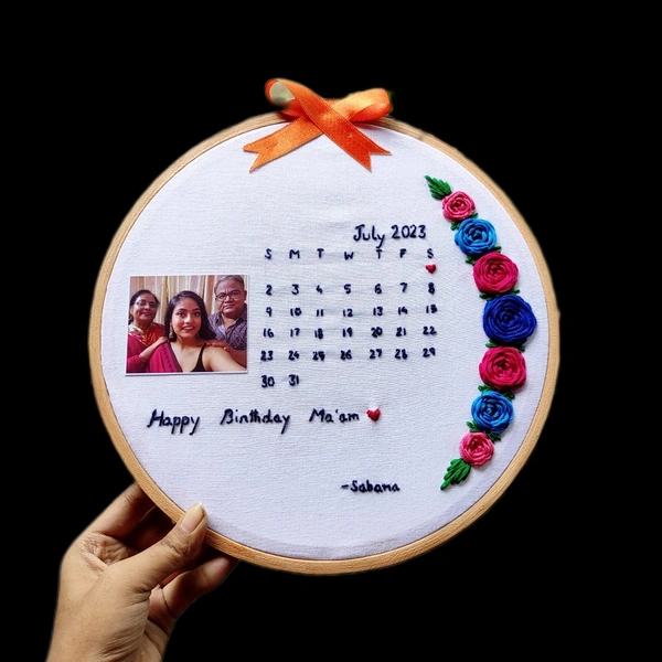 Candy Colors - Customized Embroidery Hoop Gift   