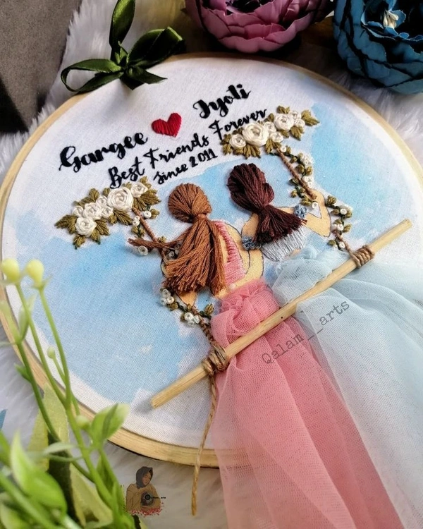 Candy Colors - Customized Embroidery Hoop Gift