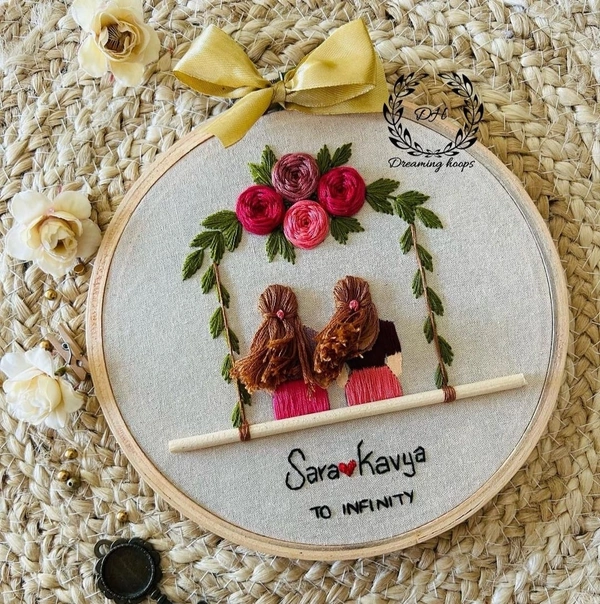 Candy Colors - Customized Embroidery Hoop Gift
