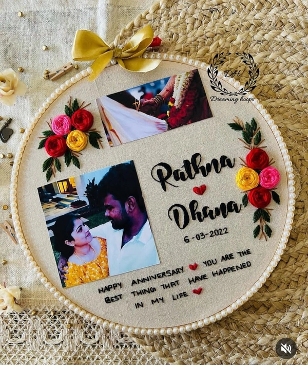 Candy Colors - Customized Embroidery Hoop Gift