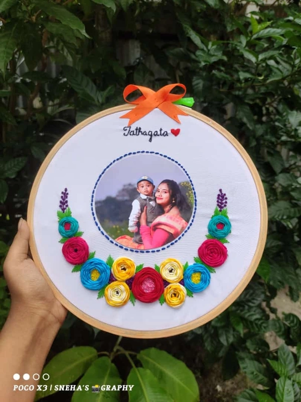Candy Colors - Customized Embroidery Hoop Gift